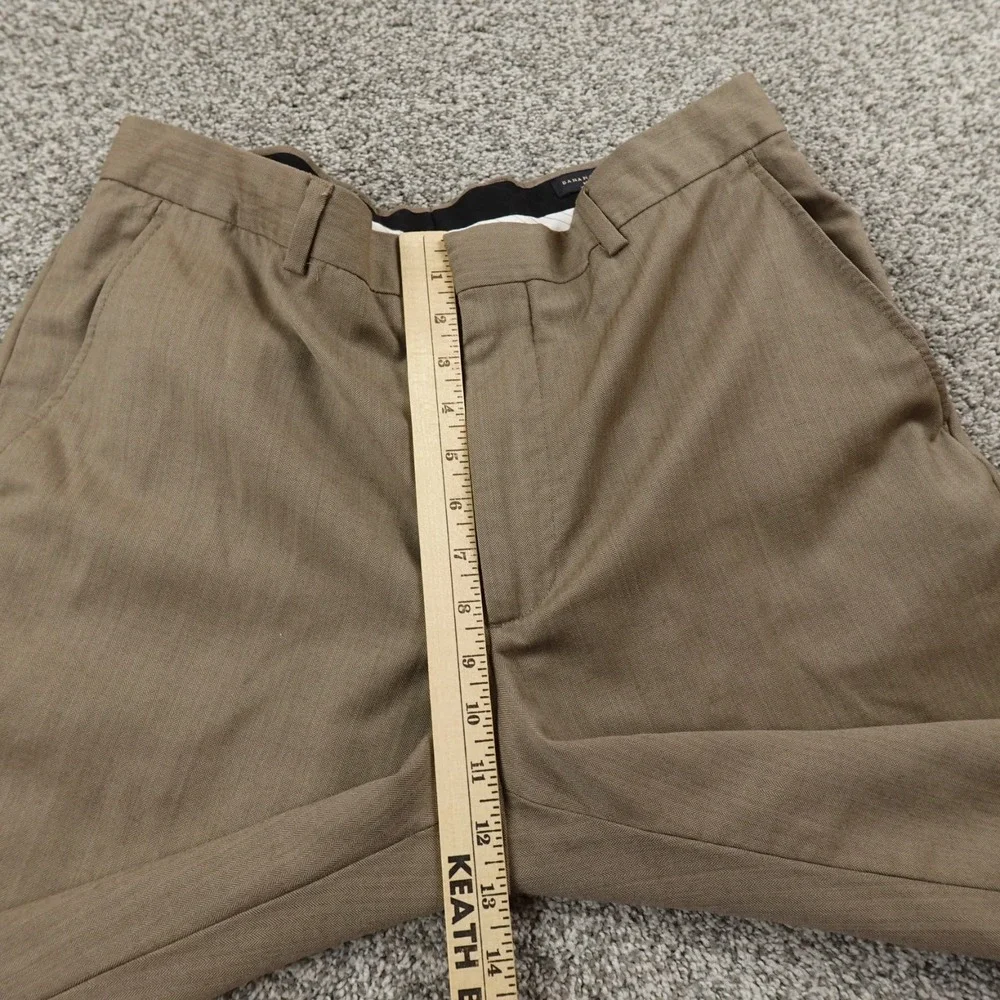 Banana Republic Pants Mens 35X32 Brown Wool Chino Dress Trouser Slacks Flat Work